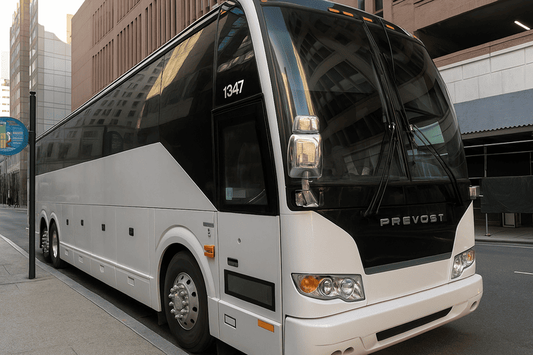 a Charter Bus Rental Bend coach bus