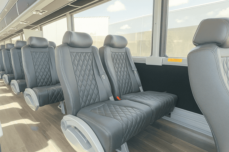 interior of Charter Bus Rental Bend charter bus